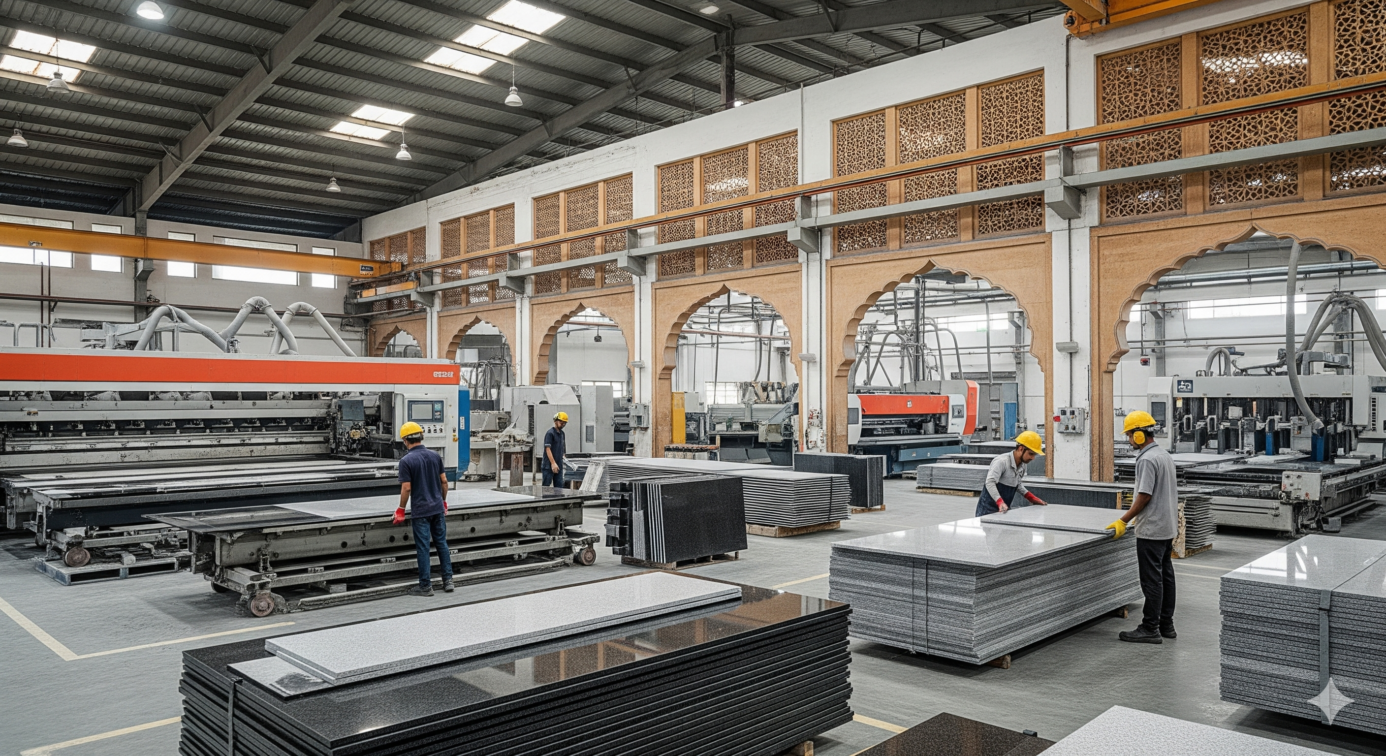 RK Granites team and factory
